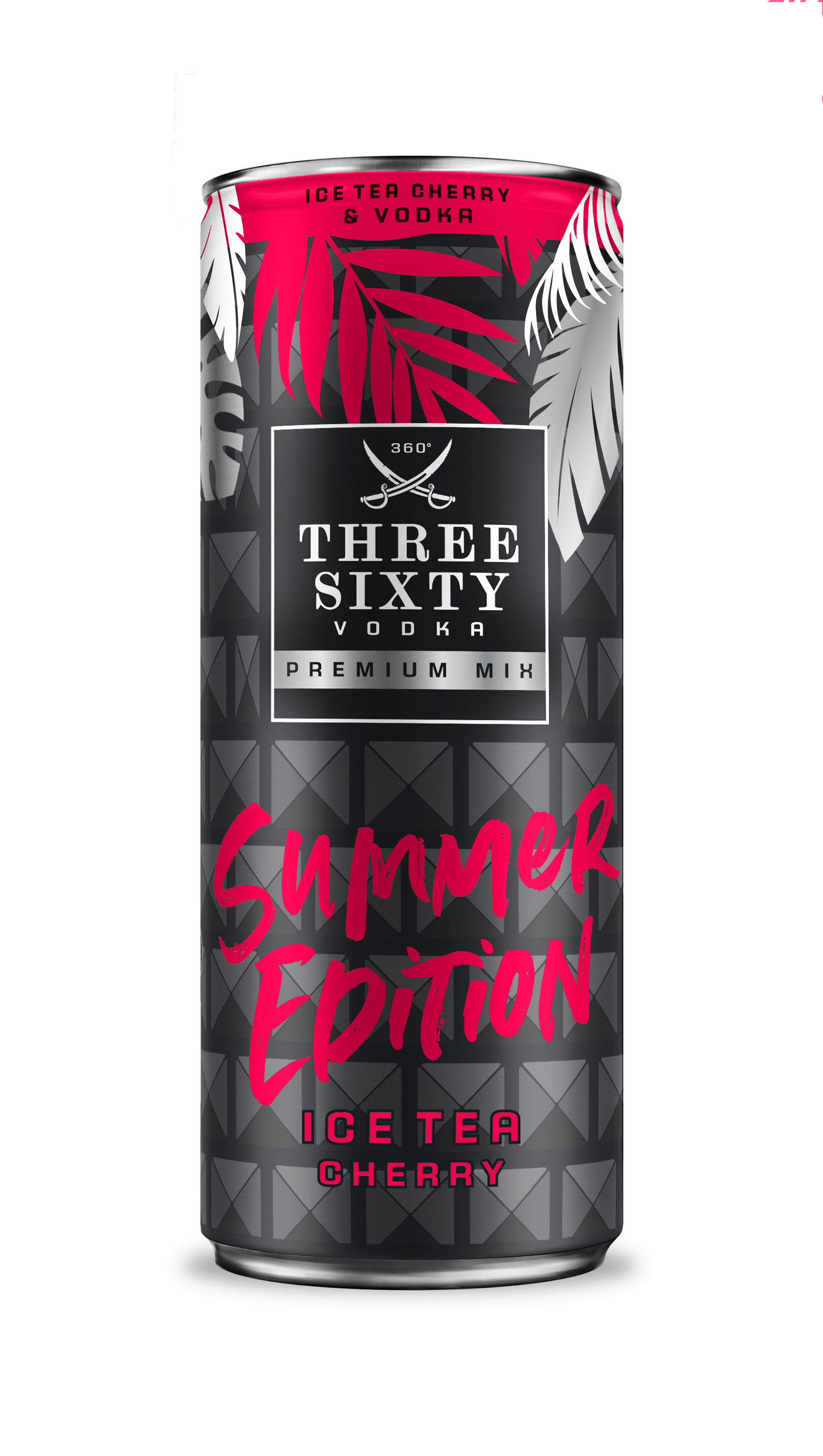 Produktabbildung THREE SIXTY Vodka Ice Tea Cherry 0,33l