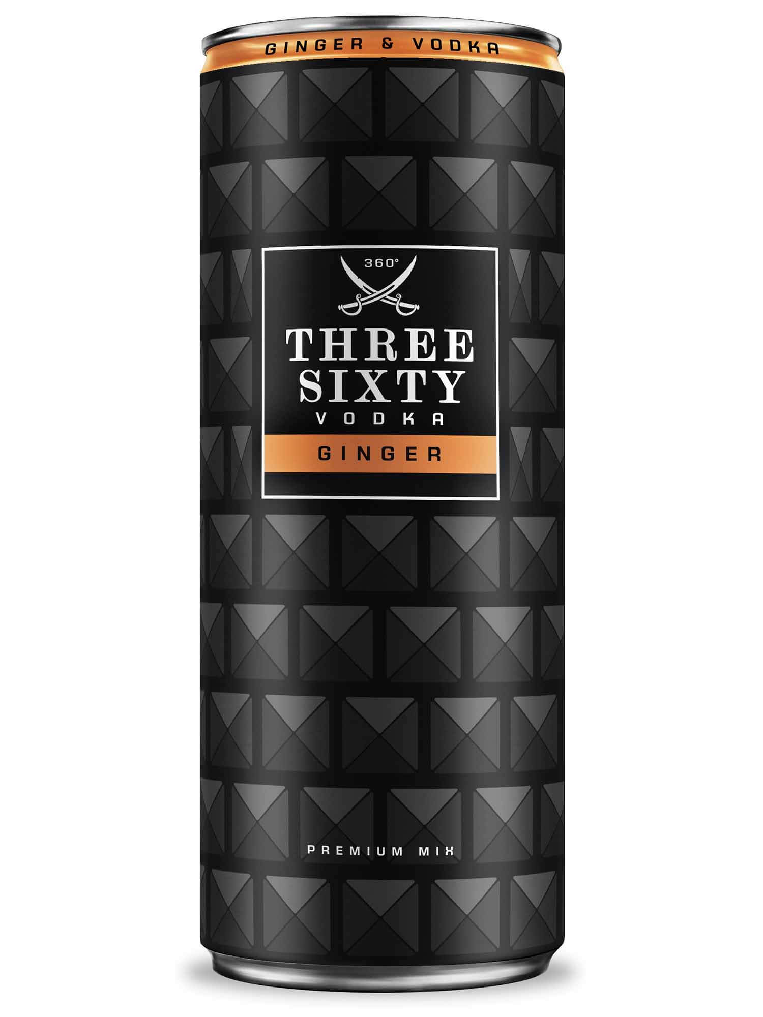 Produktabbildung THREE SIXTY Vodka Ginger 0,33l
