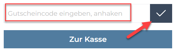 Gutscheincode einlsen