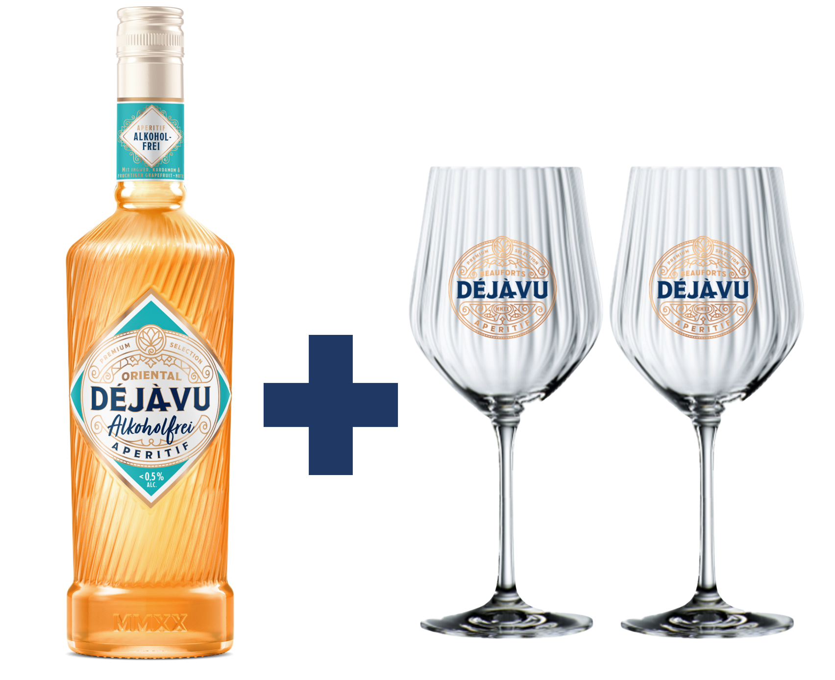Produktabbildung Oriental Déjà-Vu Alkoholfrei 0,7l + 2x Markengläser