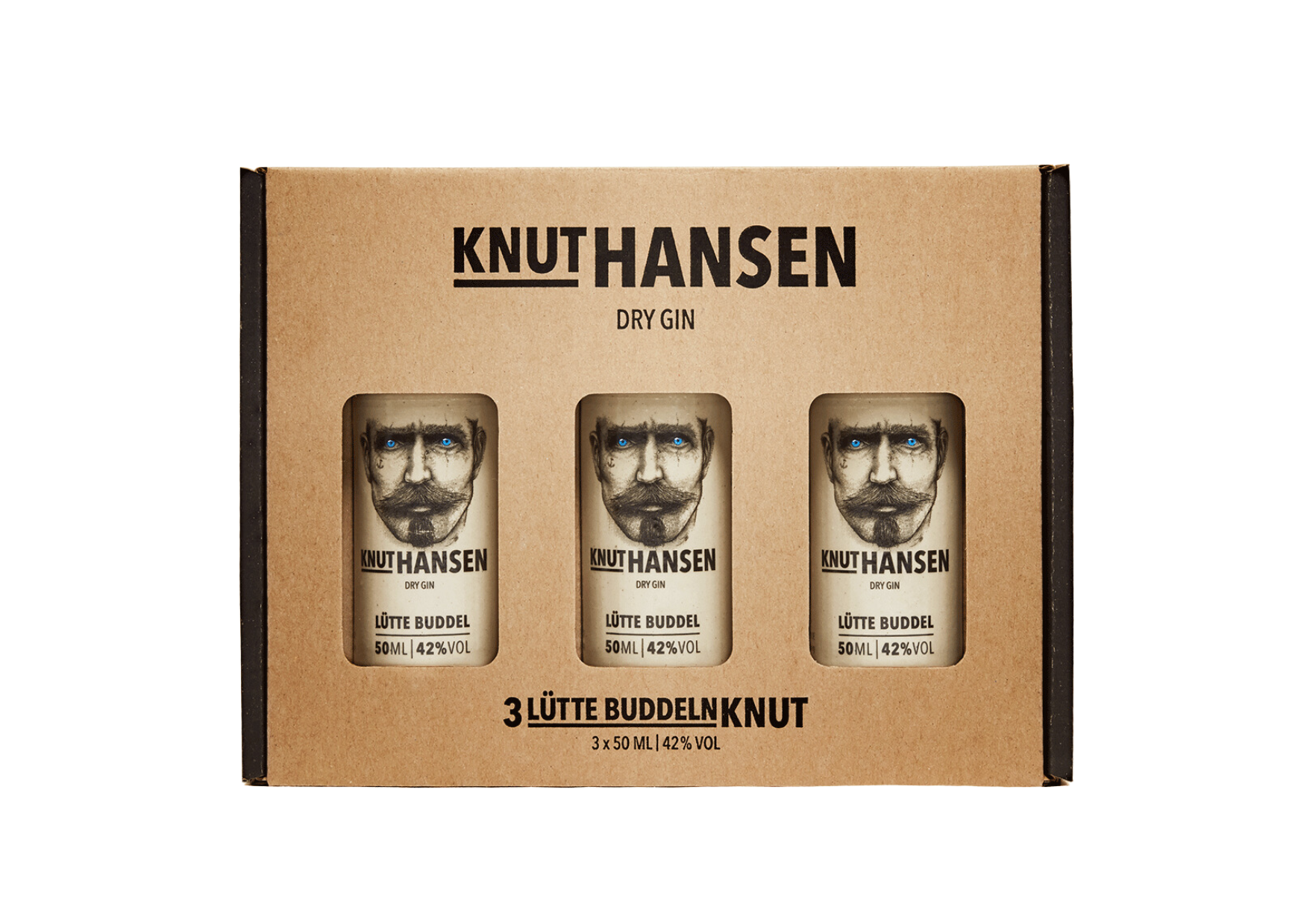 Produktabbildung KNUT HANSEN Dry Gin 3x 0,05l