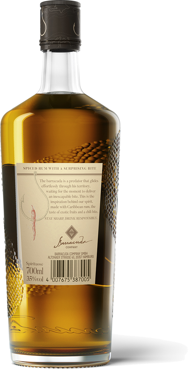 Barracuda Spiced Rum 0,7l Rückseite