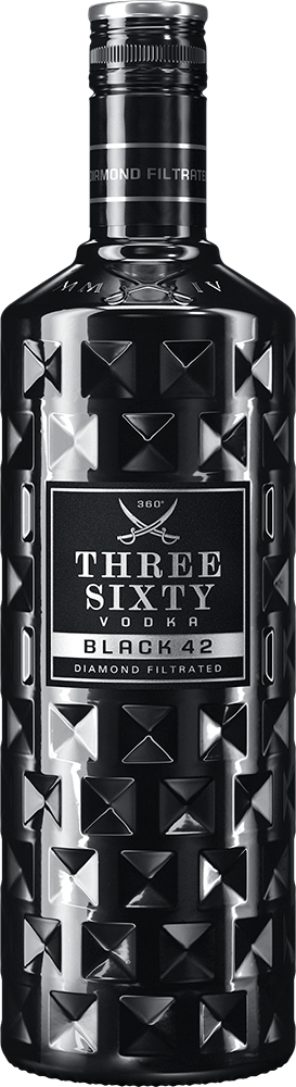 Produktabbildung THREE SIXTY Vodka BLACK 42 0,7l