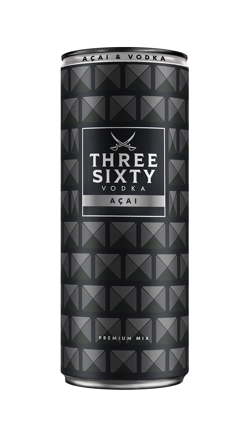 Produktabbildung THREE SIXTY Vodka Acai 0,33l