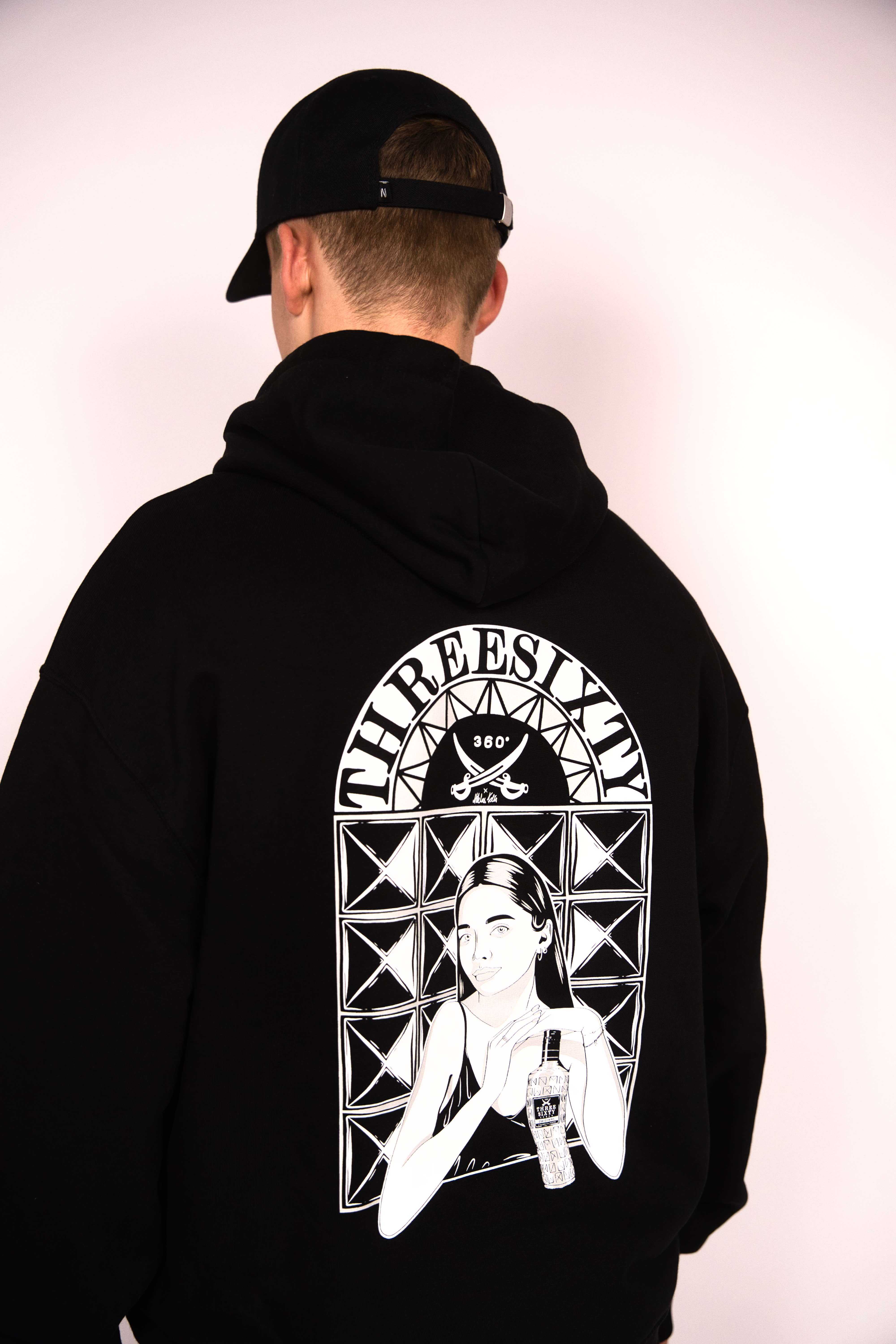 THREE SIXTY Hoodie Let´s have a Drink Seitenansicht