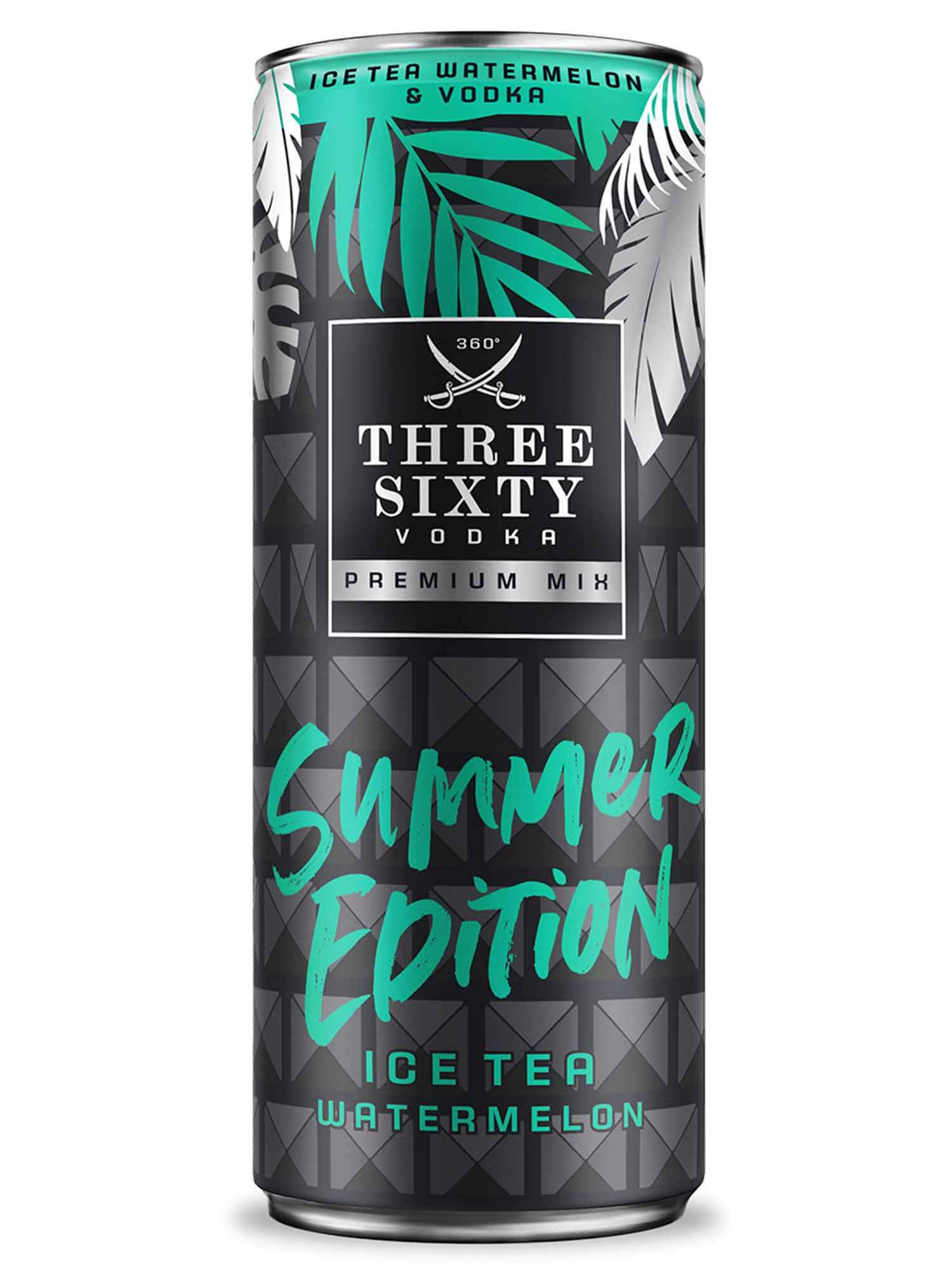 Produktabbildung THREE SIXTY Vodka Ice Tea Watermelon 0,33l