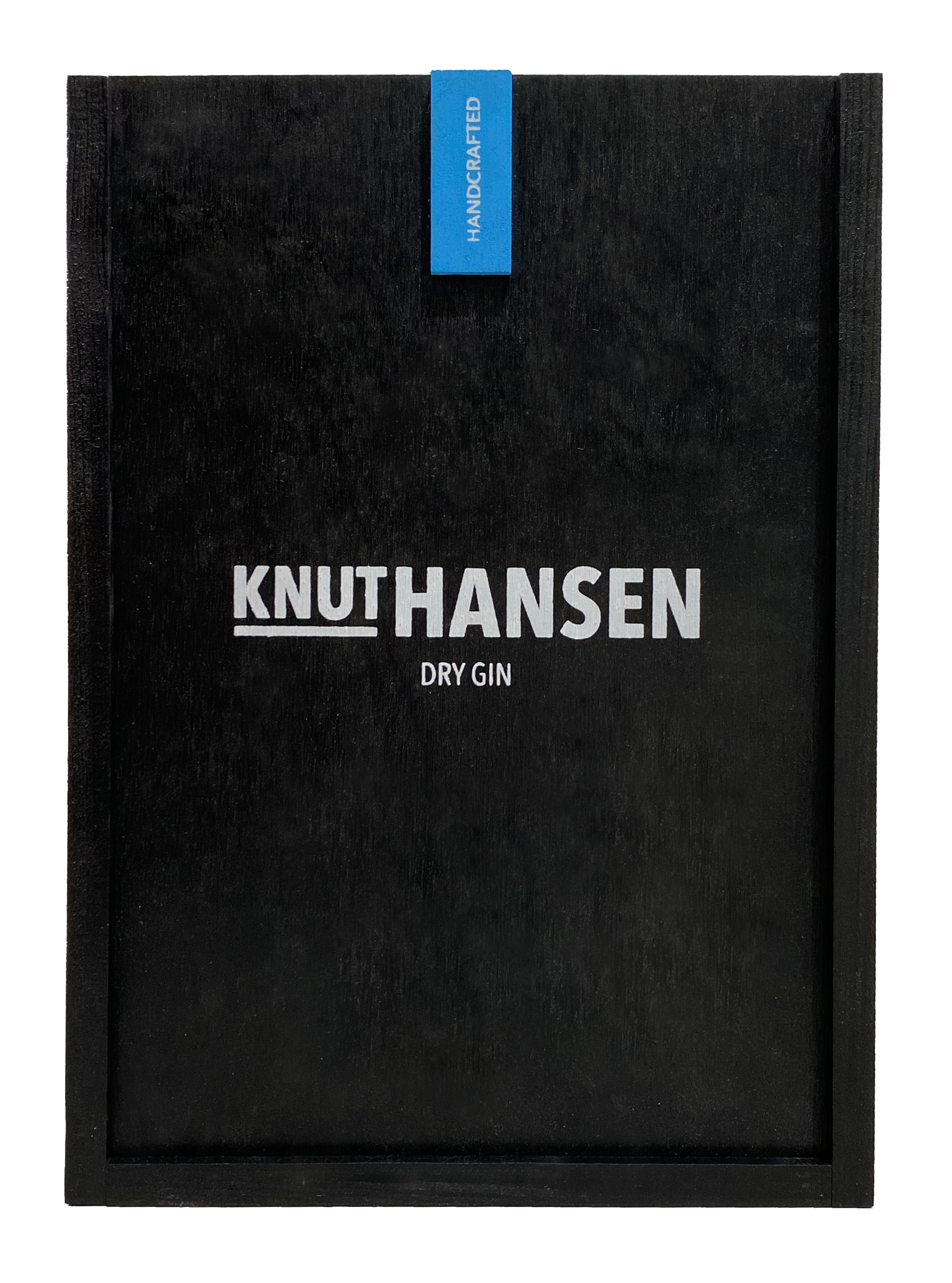KNUT HANSEN Dry Gin 0,5l + 2 Becher Holzbox Geschlossen